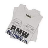 Blue Track Ready Performance Coupe Artwork Unisex Heavy Cotton Tee High Speed Racing Inspired Streetwear Graphic Shirt For Car Enthusiasts And Motorsport Art Fans