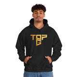 Top G Andrew Tate Graphic Hoodie Black Unisex Streetwear Motivational Hustle Pullover Sweatshirt Gold Typography Design