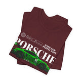 Porsche 911 Green Monster Racing Car Graphic Unisex Heavy Cotton Tee High Performance Speed Machine Streetwear Shirt for Car Enthusiasts