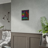 Reaper Of Neon Flames Poster Dark Neon Skull Wall Art Cosmic Energy Illustration Premium Matte Print For Home Studio Office And Urban Spaces