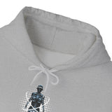 Existence Dystopian Society Cyborg Unisex Heavy Blend Hooded Sweatshirt Futuristic Sci Fi Robotic Graphic Cyberpunk Streetwear Hoodie