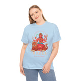 Goddess The Mother Durga T Shirt Divine Shakti Devi Maa Graphic Tee Navratri Durga Puja Festival Wear Hindu Spiritual Devotional Unisex Cotton Casual Streetwear Gift For Devotees