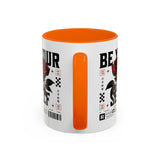 Be Your Self Rose Coffee Mug Bold Floral Motivational Design Ceramic Accent Mug Perfect for Morning Coffee Tea Hot Drinks Self Love Empowerment Gift for Friends Birthdays Cozy Moments