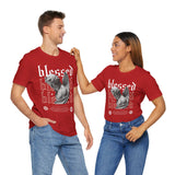 Blessed Angel Statue Graphic Unisex Jersey Short Sleeve Tee Gothic Streetwear Aesthetic Spiritual Bold Artistic Fashion T Shirt