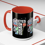 Eyes On Me Boys Medusa Accent Coffee Mug 11oz 15oz Mythological Streetwear Bold Empowerment Design Perfect Gift for Coffee Lovers Friends Birthdays Daily Motivation