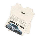 Aggressive Silver Widebody Supercar Blueprint Unisex Heavy Cotton Tee Performance Street Machine Graphic Shirt For Car Lovers And Gearheads