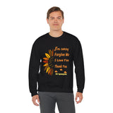 Ho’oponopono Sunflower Crewneck Unisex Sweatshirt Heavy Blend Pullover Healing Affirmation Spiritual Gratitude Mindfulness Positive Energy Apparel