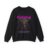 Cultural Angel Statue Graphic Unisex Heavy Blend Crewneck Sweatshirt Gothic Streetwear Aesthetic Bold Artistic Pullover Fashion