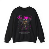 Cultural Angel Statue Graphic Unisex Heavy Blend Crewneck Sweatshirt Gothic Streetwear Aesthetic Bold Artistic Pullover Fashion