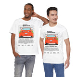 Legendary Orange Street Machine Rear View Unisex Heavy Cotton Tee Powerful JDM Inspired Car Art Graphic Shirt for Collectors and Gearheads
