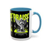 Praise Angel Statue Graphic Ceramic Mug Gothic Spiritual Coffee Tea Cup Bold Streetwear Design