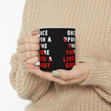 Unisex Once Upon A Time There Lived A Ghost Ceramic Coffee Mug Horror Graphic Cup Spooky Paranormal Gothic Halloween Inspired Scary Storytelling Drinkware
