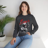 Brave Warrior Roman Gladiator Graphic Print Unisex Heavy Blend Crewneck Sweatshirt Bold Motivational Streetwear Pullover