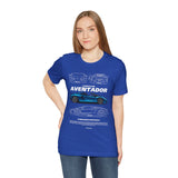 Blue Supercar Roadster Inspired Side Profile Art Unisex Tee Luxury Performance Streetwear Graphic Shirt