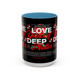 Love Yourself Deep Accent Coffee Mug 11oz 15oz Self Love Motivational Quote Cup Rose Graphic Positive Affirmation Daily Inspiration Empowerment Gift Mug