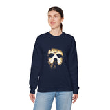 The Silent Mask Unisex Sweatshirt Horror Streetwear Dark Gothic Pullover for Halloween Nights, Fearless Souls, and Mysterious Fashion Lovers