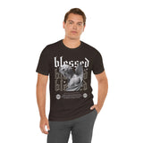Blessed Angel Statue Graphic Unisex Jersey Short Sleeve Tee Gothic Streetwear Aesthetic Spiritual Bold Artistic Fashion T Shirt