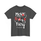Move With Flow Breakdance Graphic Unisex Heavy Cotton Tee Hip Hop Streetwear Dance Rhythm Urban Style T Shirt