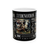 Fearless Devotion Ceramic Mug Classical Art Courage Loyalty Commitment Symbolism Motivational Coffee Cup