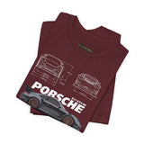 Ultra Sleek Performance Sports Coupe Blueprint Art Unisex Heavy Cotton Tee for Car Lovers and Streetwear Fans