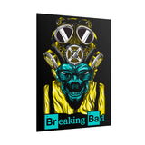 Toxic Genius Neon Gas Mask Skull Matte Vertical Poster Bold Cyberpunk Wall Art For Gamers Artists And Rebels Futuristic Science Aesthetic Room Decor Symbol Of Creativity And Power