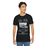 Blue Track Ready Performance Coupe Artwork Unisex Heavy Cotton Tee High Speed Racing Inspired Streetwear Graphic Shirt For Car Enthusiasts And Motorsport Art Fans