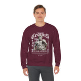 Cronus The Dark Sovereign Unisex Heavy Blend Crewneck Sweatshirt Greek Mythology Statue Graphic Gothic Streetwear Bold Artistic Pullover