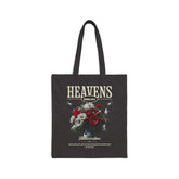Heavens Hallucinations Cotton Canvas Tote Bag Artistic Floral Graphic Bold Streetwear Inspired Design Durable Eco Friendly Everyday Carry Bag for Books Groceries Travel Gift
