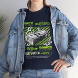 Money Power Unisex Heavy Cotton Tee Bold Dollar Stack Graphic Neon Green Streetwear Aesthetic Hustle Mindset Motivational T Shirt