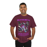 Butterfly Holographic Graphic Black Unisex Heavy Cotton bT Shirt Where Elegance Takes Flight Aesthetic Trendy Streetwear Fashion Outfit