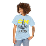 Om Namo Narayanaya Lord Vishnu Devotional Mantra Tshirt Spiritual Hindu Religious Graphic T Shirt For Men Women Bhakti Yoga Festival Wear Temple Visit Gift India