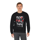 Move With Flow Breakdance Graphic Unisex Heavy Blend Crewneck Sweatshirt Hip Hop Streetwear Dance Rhythm Pullover