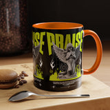 Praise Angel Statue Graphic Ceramic Mug Gothic Spiritual Coffee Tea Cup Bold Streetwear Design