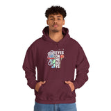 Eyes On Me Boys Medusa Hoodie Comfortable Unisex Heavy Blend Sweatshirt Mythological Streetwear Bold Empowerment Design for Self Expression Perfect Gift for Friends Birthdays Cozy Days Casual Wear