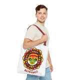 Kathakali Tote Bag Kerala Traditional Dance Art Canvas Bag Indian Culture Onam Festival Malayalam Heritage Ethnic Graphic Reusable Shopping Bag