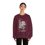 Blessed Praying Hands Floral Christian Graphic Unisex Heavy Blend Crewneck Sweatshirt Faith Inspired Religious Streetwear Bold Motivational Pullover