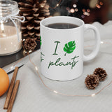 I Love Plants Ceramic Mug Coffee Cup Botanical Leaf Design Gardening Nature Lover Eco Friendly Sustainable Plant Parent Gift For Gardeners And Green Living