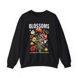 Blossoms Floral Crewneck Sweatshirt Comfortable Unisex Pullover Timeless Charm Streetwear Nature Inspired Empowerment Design Perfect Gift for Garden Lovers Friends Birthdays Cozy Days Casual Wear