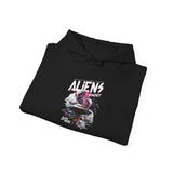 Aliens Exist UFO Graphic Unisex Heavy Blend Hooded Sweatshirt Sci Fi Streetwear Alien Space Hoodie