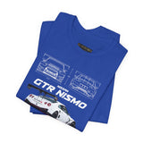 White Track Racing Blueprint Artwork Unisex Heavy Cotton Tee High Performance Inspired Streetwear Graphic Shirt For Car Lovers And Speed Enthusiasts