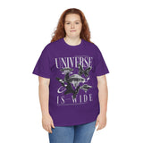 Universe Is Wide Graphic Unisex Heavy Cotton Tee Cosmic Galaxy Butterfly Space Streetwear T Shirt