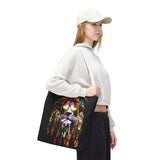 Rasta Lion Eco Tote Bag Vibrant Reggae Inspired Artistic Lion with Headphones Jamaican Island Style Bold Art Print Durable Cotton Canvas Bag for Music Lovers Travel or Daily Use by KLASSORO