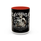 Cronus The Dark Sovereign Accent Coffee Mug 11oz 15oz Greek Mythology Statue Graphic Gothic Streetwear Bold Artistic Ceramic Cup