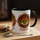 Kathakali Accent Coffee Mug 11oz 15oz Kerala India Classical Dance Art Face Ceramic Cup Cultural Heritage South Indian Folk Design Traditional Festival Gift