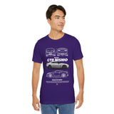 Silver Performance Coupe Artwork Unisex Heavy Cotton Tee High Speed Inspired Streetwear Graphic Shirt For Car Enthusiasts And Urban Lifestyle Fans