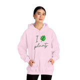 I Love Plants Hoodie Unisex Heavy Blend Sweatshirt Eco Friendly Botanical Leaf Design Gardening Nature Lover Sustainable Green Living Gift Pullover