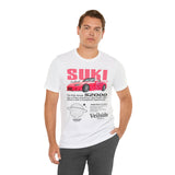 Pink Custom Roadster Blueprint Art Unisex Heavy Cotton Tee Retro Tuner Inspired Streetwear Graphic Shirt for Car Lovers and Daily Casual Wear
