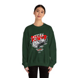 Attire Power Unisex Heavy Blend Crewneck Sweatshirt Graphic Pullover Black Hustler Money Stack Design Wealth Streetwear Bold Entrepreneur Alpha Mindset Financial Success Fashion
