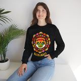 Kathakali Crewneck Unisex Sweatshirt Heavy Blend Pullover Kerala Traditional Dance Art Graphic Indian Culture Onam Festival Malayalam Heritage Design