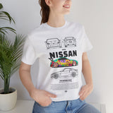 Nissan 240Z Illustrated Tee Donut Drift Car Inspired Graphic T Shirt Street Racing Art Tee JDM Style Automotive Streetwear Unisex Shirt for Car Lovers Drift Fans Racing Culture Outfit